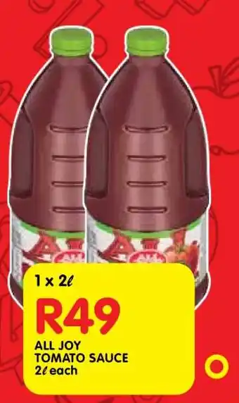 Shoprite ALL JOY TOMATO SAUCE offer