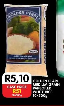 Shoprite GOLDEN PEARL MEDIUM GRAIN PARBOILED WHITE RICE 10x500g offer