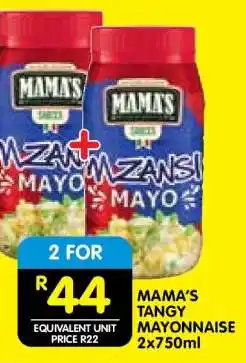 Shoprite MAMA’S TANGY MAYONNAISE 2x750ml offer
