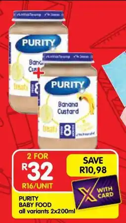 Shoprite Purity Baby Food offer