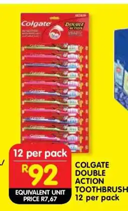 Shoprite COLGATE DOUBLE ACTION TOOTHBRUSH 12 per pack offer