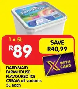 Shoprite Dairymaid farmhouse flavoured ice cream offer