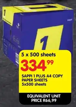 Shoprite Sappi 1 plus A4 copy paper sheets offer