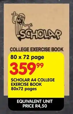 Shoprite Scholar A4 college exercise book offer