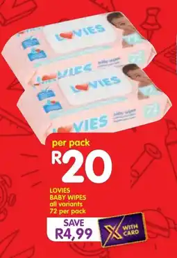 Shoprite Lovies baby wipes offer