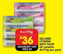 Shoprite Securex hygiene bath soap offer