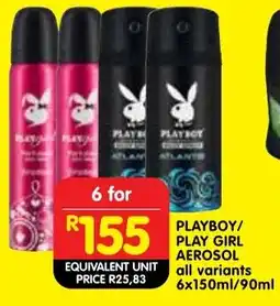 Shoprite Playboy/ play girl aerosol offer