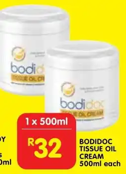Shoprite Bodidoc tissue oil cream offer