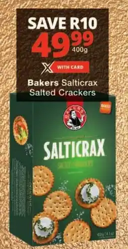 Checkers Bakers Salticrax Salted Crackers offer