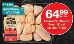 Checkers Farmer's Choice Fresh Braai Chicken Pack offer
