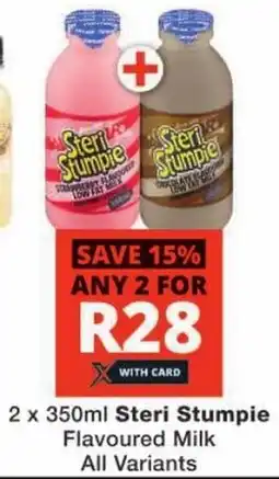 Checkers Steri Stumpie Flavoured Milk All Variants offer