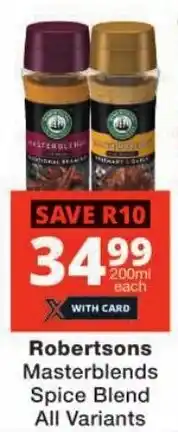 Checkers Robertsons Masterblends Spice Blend All Variants offer