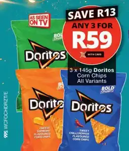 Checkers Doritos Corn Chips All Variants offer