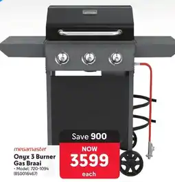 Makro Megamaster Onyx 3 Burner Gas Braai offer