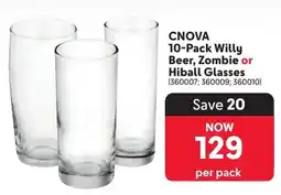 Makro Cnova Willy Beer, Zombie or Hiball Glasses offer