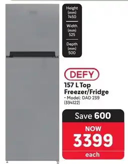 Makro DEFY Top Freezer/ Fridge offer