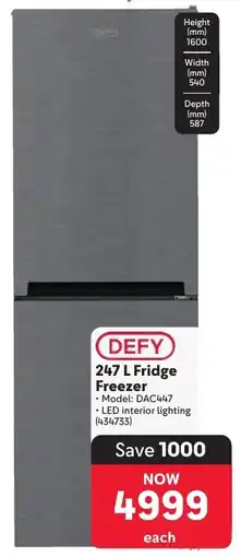 Makro DEFY Fridge Freezer offer