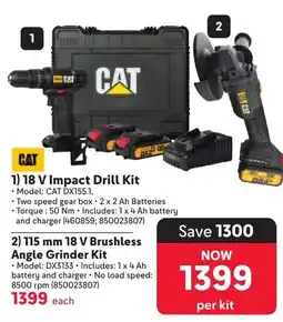 Makro CAT 18 V Brushless Angle Grinder Kit offer