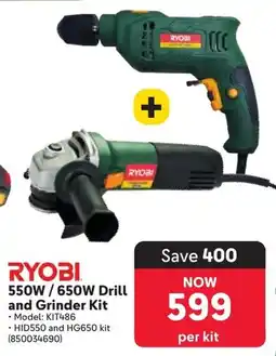 Makro RYOBI 550W/ 650W Drill and Grinder Kit offer