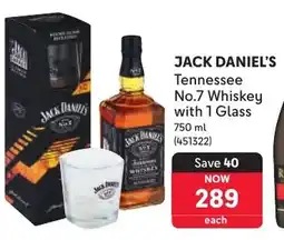 Makro JACK DANIEL'S Tennessee No.7 Whiskey with 1 Glass offer
