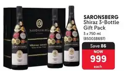 Makro SARONSBERG Shiraz 3-Bottle Gift Pack offer