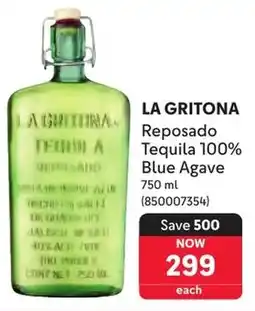 Makro LA GRITONA Reposado Tequila 100% Blue Agave offer
