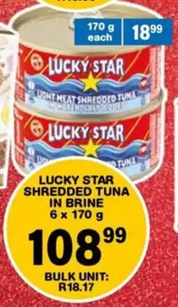 Giant Hyper Lucky star shredded tuna in brine offer