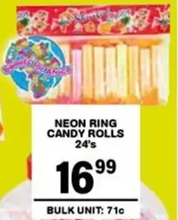 Giant Hyper Neon ring candy rolls offer