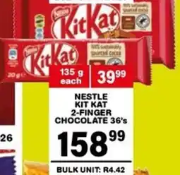 Giant Hyper Nestle kit kat 2-finger chocolate offer