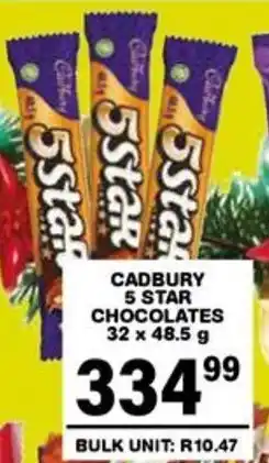 Giant Hyper Cadbury 5 star chocolates offer