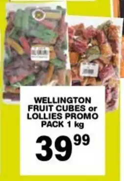 Giant Hyper Wellington fruit cubes or lollies promo pack offer