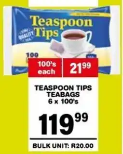 Giant Hyper Teaspoon tips teabags offer
