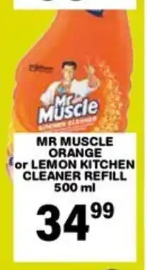 Giant Hyper Mr muscle orange or lemon kitchen cleaner refill offer