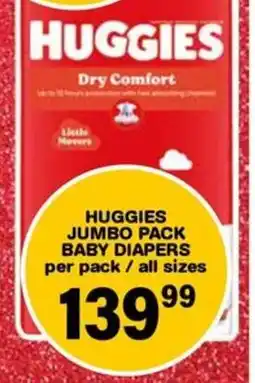 Giant Hyper Huggies jumbo pack baby diapers offer