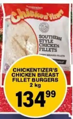 Giant Hyper Chickentizer's chicken breast fillet burgers offer