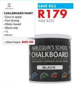Chamberlain Harlequin chalkboard paint offer