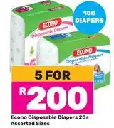 Game Econo Disposable Diapers Assorted Sizes-20s offer