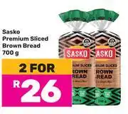 Game Sasko Premium Sliced Brown Bread-For 2 x 700g offer