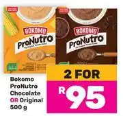 Game Bokomo Pronutro Chocolate Or Original-For 2 x 500g offer