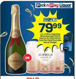 Pick n Pay J.C. Le Roux Sparkling Wine Assorted offer