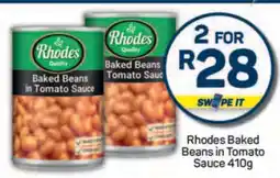 Pick n Pay Rhodes Baked Beans in Tomato Sauce 410g offer