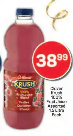 Pick n Pay Clover Krush 100% Fruit Juice Assorted offer
