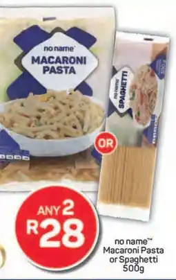Pick n Pay no name Macaroni Pasta or Spaghetti 500g offer
