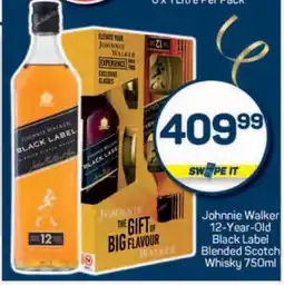 Pick n Pay Johnnie Walker 12-Year-Old Black Label Blended Scotch Whisky 750ml offer