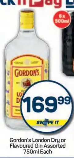 Pick n Pay Gordon's London Dry or Flavoured Gin offer