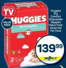 Pick n Pay HUGGIES DRY COMFORT DISPOSABLE NAPPIES VALUE PACK offer