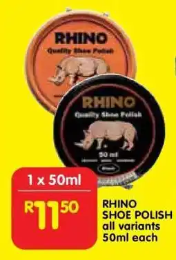 Shoprite RHINO SHOE POLISH offer