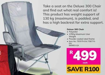 Game Camp Master Deluxe 300 Chair offer