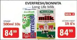 KitKat Cash and Carry EVERFRESH/BONNITA Long Life Milk 500ml 10s offer