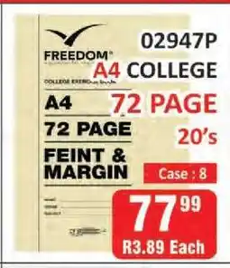 KitKat Cash and Carry Freedom A4 College Exercise Book offer